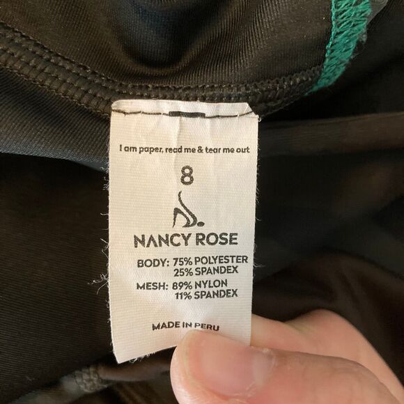 Nancy Rose Leggings Womens Sz‎ 8 Green Camouflage Fantasy Stretch Camo - Picture 6 of 10